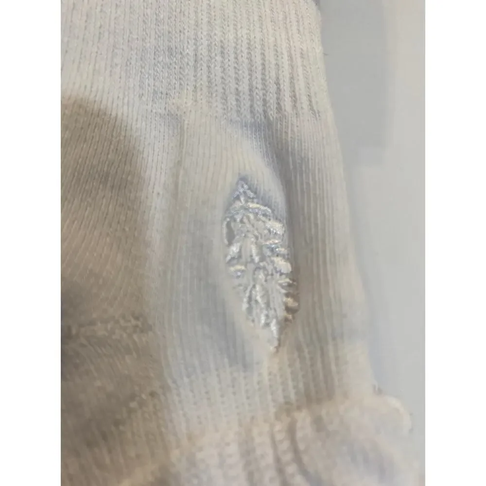 Free People Movement Ruffled Socks - 2 Pack - Green/White